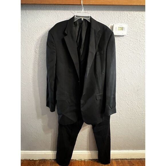 Stafford Wool Suit  Mens Black Size 44XT & 38Xl‎ Vintage - Picture 7 of 11